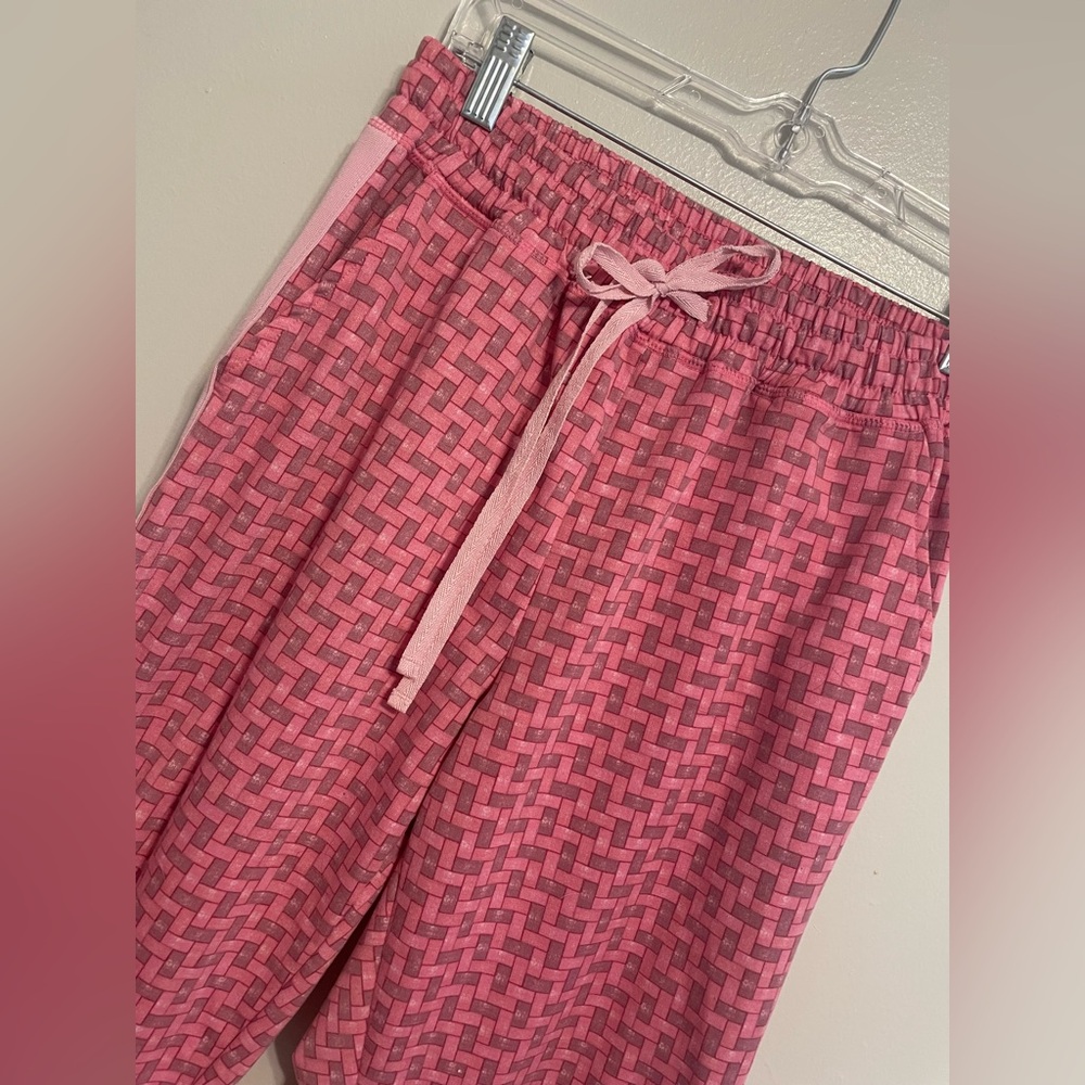 Pink Woven Pattern Joggers